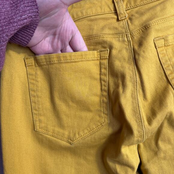 Style & Co Skinny Jeans Size 8 Yellow Colored Denim Stretch Pockets Casual Fit - Picture 8 of 13